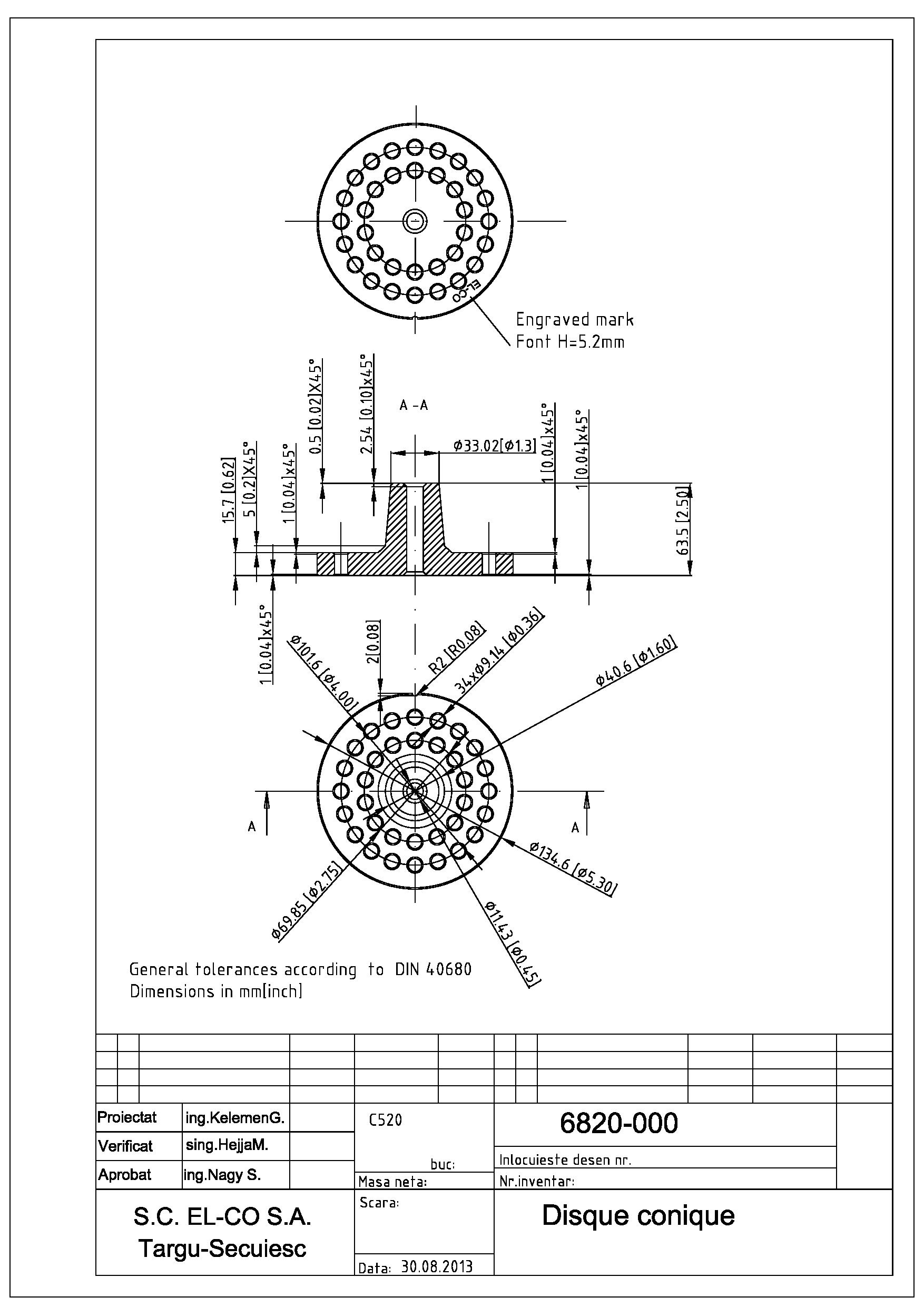 Disc conic