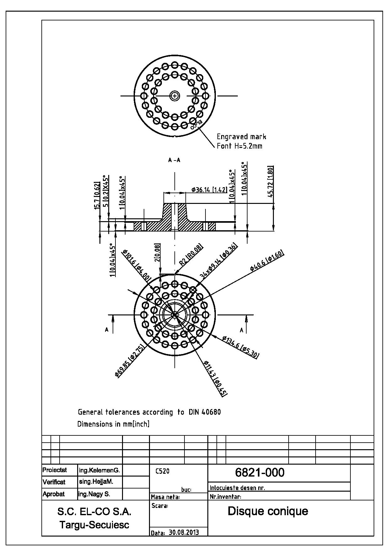 Disc conic